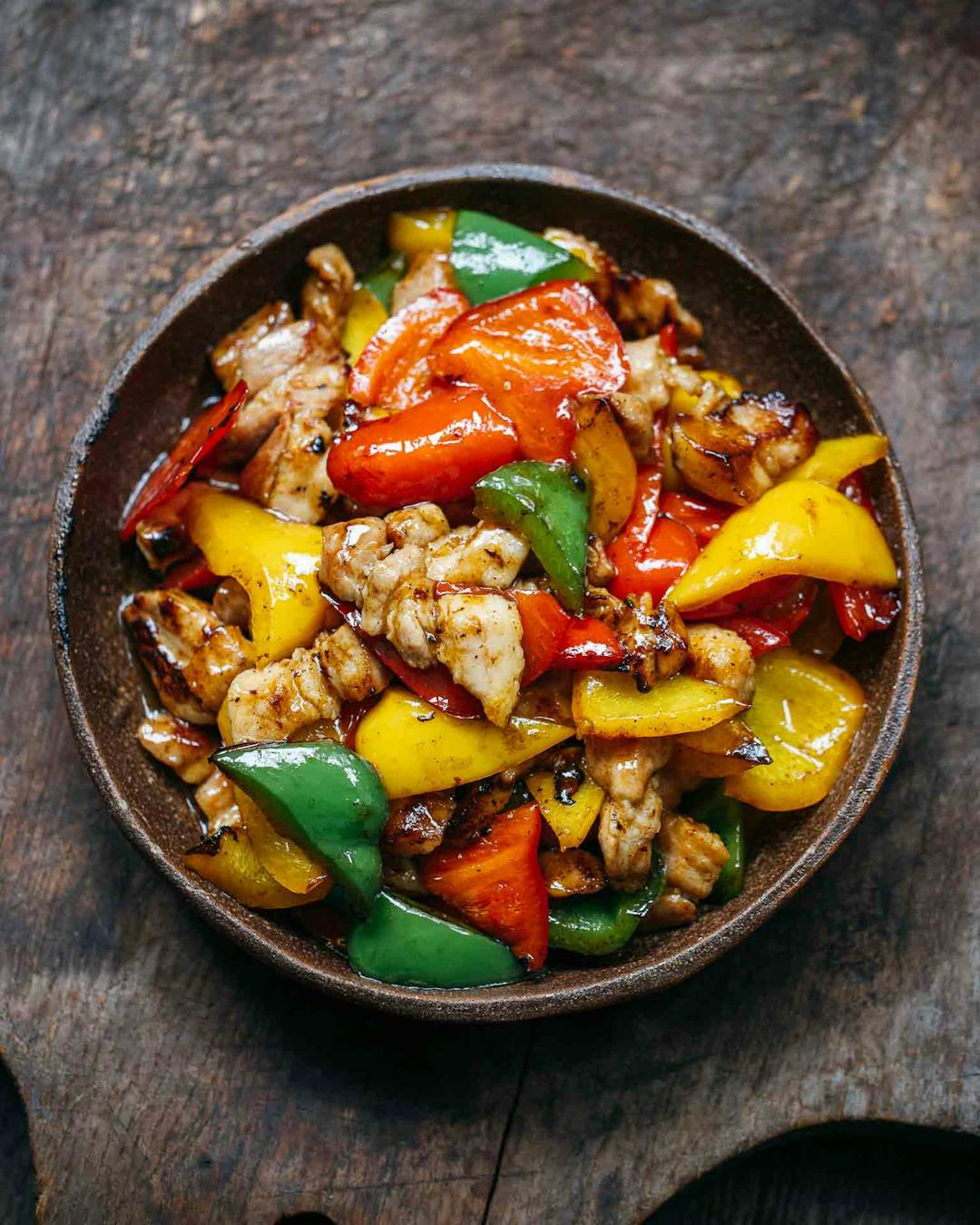Pork and peppers